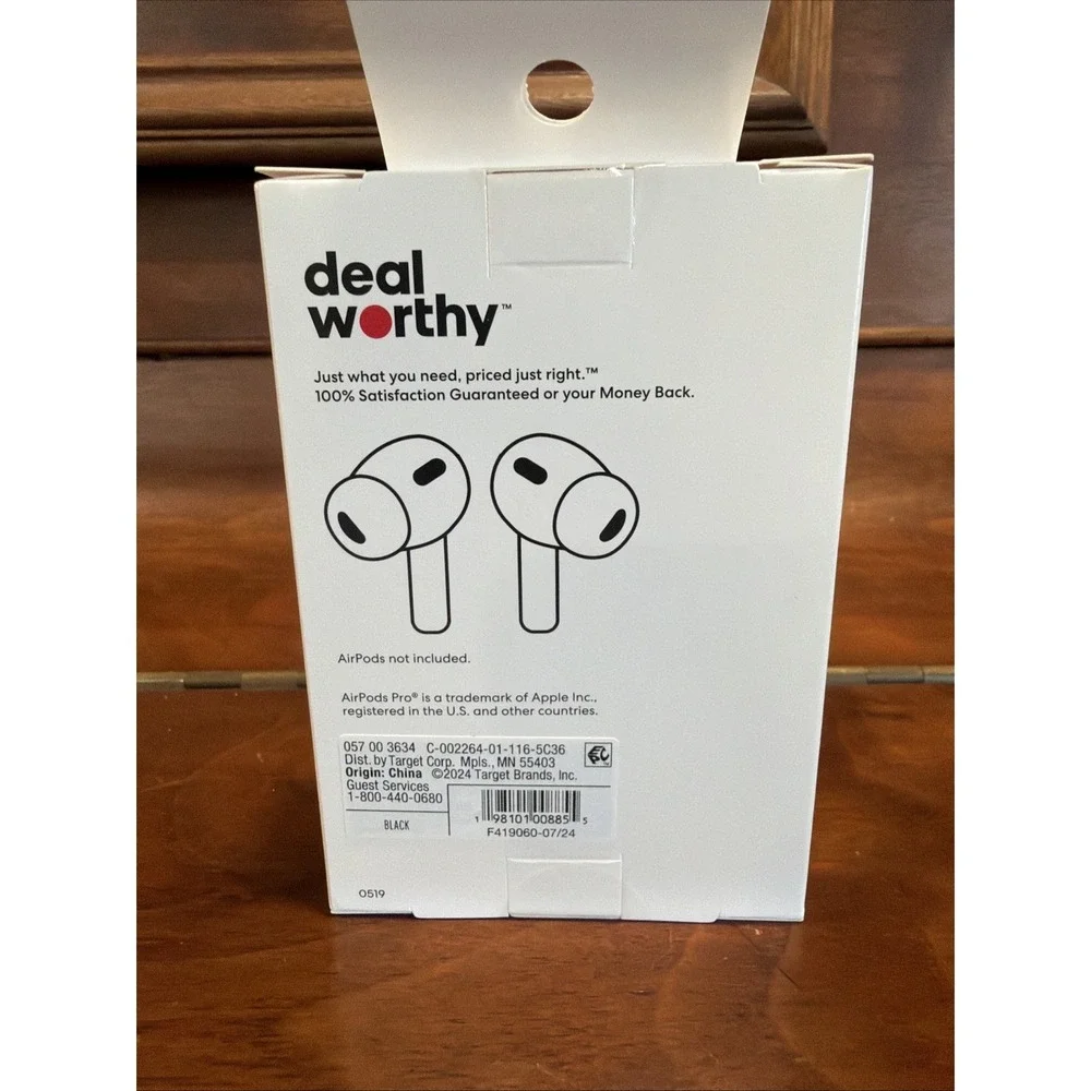 NEW Deal Worthy Simple Black AirPods Case Cover Pro 1st And 2nd Generation